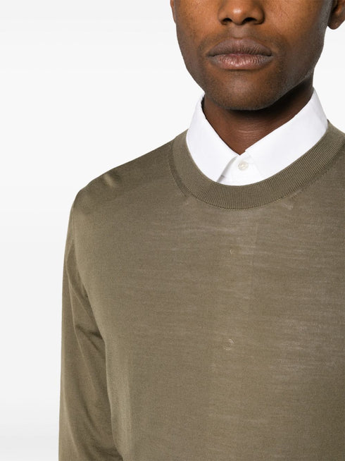 logo-plaque crew-neck jumper